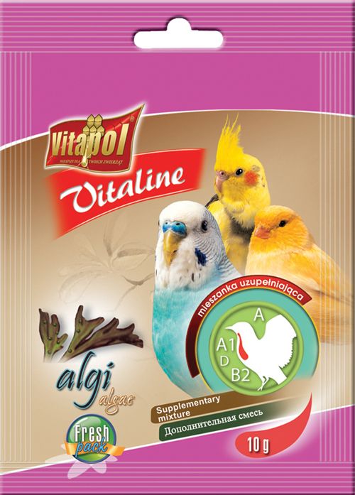 Подкормка для птиц Vitapol Vitaline с водорослями 10 г.